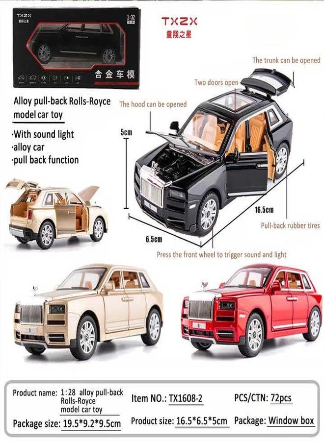 Sky Tech® Big Size Rolls-Royce Cullinan Model Exclusive Alloy Metal Car Pull Back Die-cast Car Toy car with Openable Doors & Light, Music Boys Gifts Toys for Kids (Cullinan 1:32)(Multi Color) - Image 4